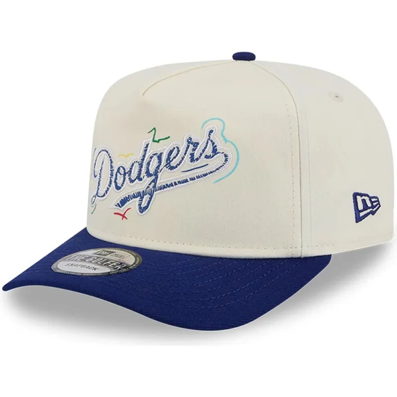 lippikset-kaareva-sininen-snapback-golfer-team-scribble-los-angeles-dodgers-mlb-new-era