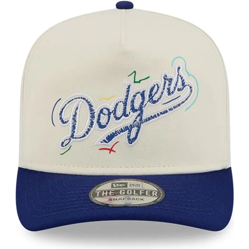 lippikset-kaareva-sininen-snapback-golfer-team-scribble-los-angeles-dodgers-mlb-new-era