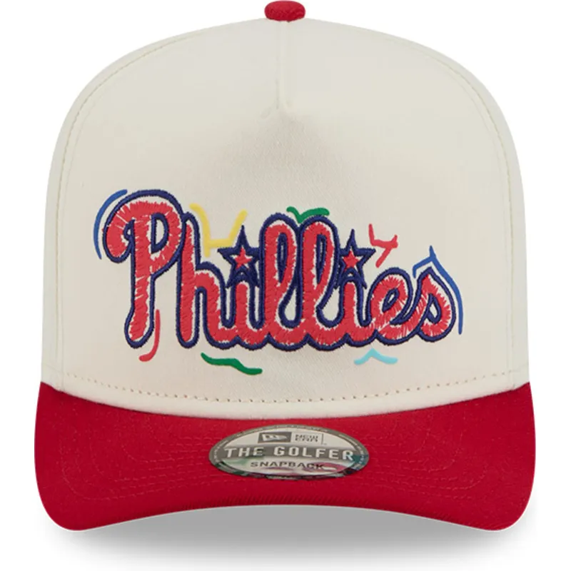 lippikset-kaareva-punainen-snapback-golfer-team-scribble-philadelphia-phillies-mlb-new-era