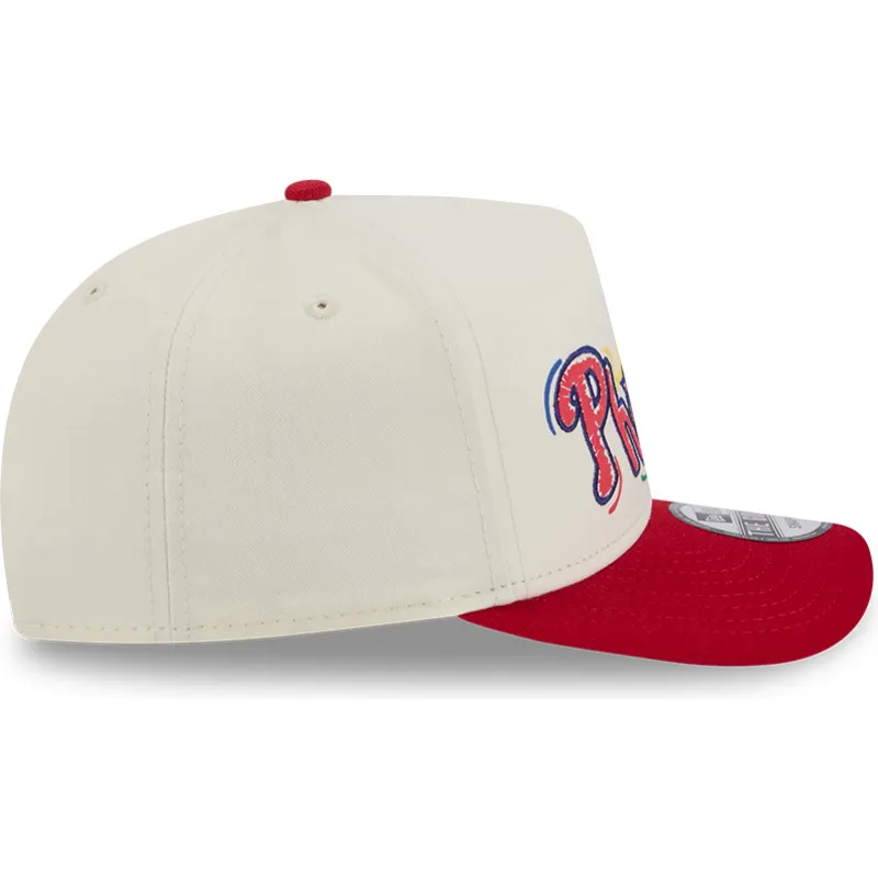lippikset-kaareva-punainen-snapback-golfer-team-scribble-philadelphia-phillies-mlb-new-era