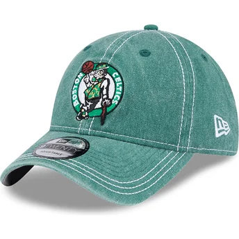 New Era Curved Brim 9TWENTY Washed Contrast Boston Celtics NBA Green Adjustable Cap