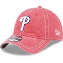 lippikset-kaareva-vaaleanpunainen-saadettava-nauha-9twenty-washed-contrast-philadelphia-phillies-mlb-new-era