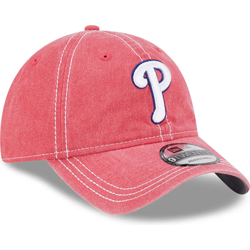 lippikset-kaareva-vaaleanpunainen-saadettava-nauha-9twenty-washed-contrast-philadelphia-phillies-mlb-new-era