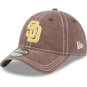 lippikset-kaareva-ruskea-saadettava-nauha-9twenty-washed-contrast-san-diego-padres-mlb-new-era
