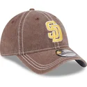 lippikset-kaareva-ruskea-saadettava-nauha-9twenty-washed-contrast-san-diego-padres-mlb-new-era