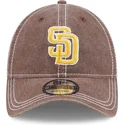 lippikset-kaareva-ruskea-saadettava-nauha-9twenty-washed-contrast-san-diego-padres-mlb-new-era