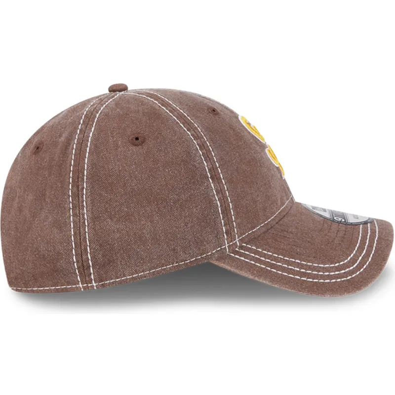 lippikset-kaareva-ruskea-saadettava-nauha-9twenty-washed-contrast-san-diego-padres-mlb-new-era
