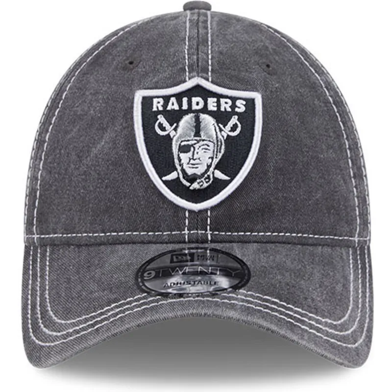 lippikset-kaareva-harmaa-saadettava-nauha-9twenty-washed-contrast-las-vegas-raiders-nfl-new-era