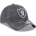 lippikset-kaareva-harmaa-saadettava-nauha-9twenty-washed-contrast-las-vegas-raiders-nfl-new-era