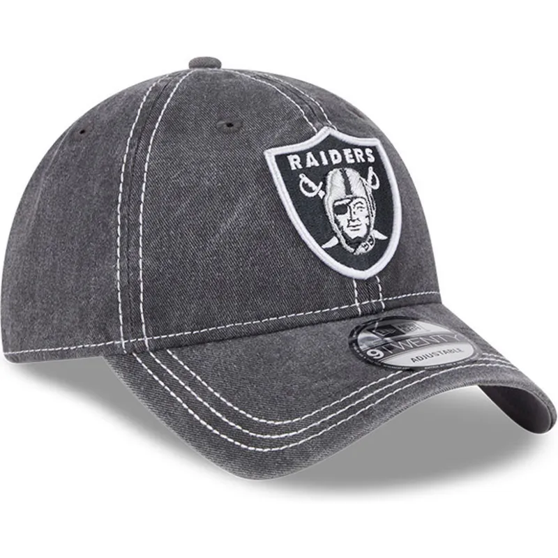 lippikset-kaareva-harmaa-saadettava-nauha-9twenty-washed-contrast-las-vegas-raiders-nfl-new-era