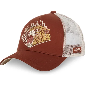 Lippikset kaareva rekka ruskea snapback GUE Von Dutch