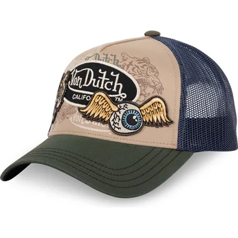 Lippikset kaareva rekka monivärinen snapback PATCHES07 Von Dutch