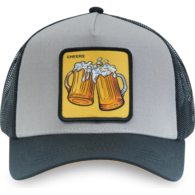 lippikset-kaareva-rekka-harmaa-snapback-cheers-che-cerveza-cocktailit-capslab