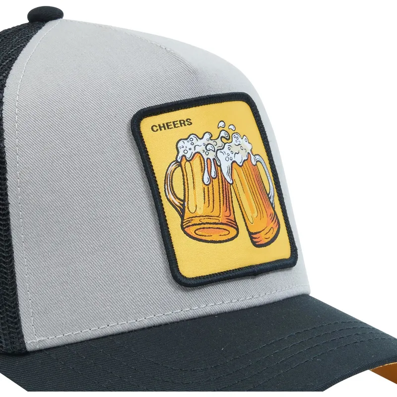 lippikset-kaareva-rekka-harmaa-snapback-cheers-che-cerveza-cocktailit-capslab