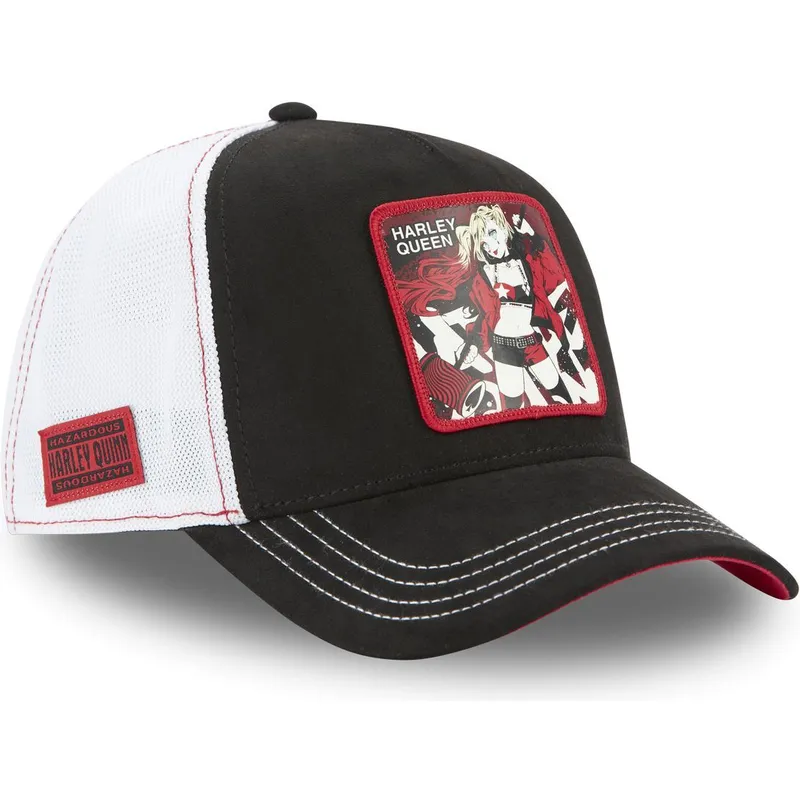 lippikset-kaareva-rekka-musta-snapback-dc8-que-harley-quinn-dc-comics-capslab