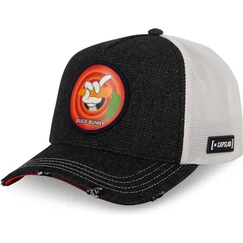 Capslab Bugs Bunny LOO11 HAN Looney Tunes Black and White Trucker Hat