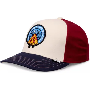 Lippikset kaareva monivärinen snapback lapsille Peace Pizza Food Djinns