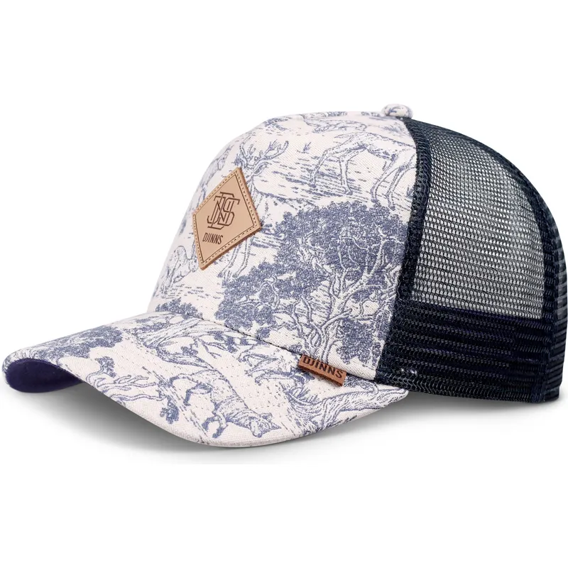 lippikset-kaareva-rekka-laivastonsininen-snapback-hft-deer-pattern-djinns