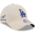 lippikset-kaareva-beige-saadettava-nauha-9twenty-linen-spring-training-fan-pack-2025-los-angeles-dodgers-mlb-new-era