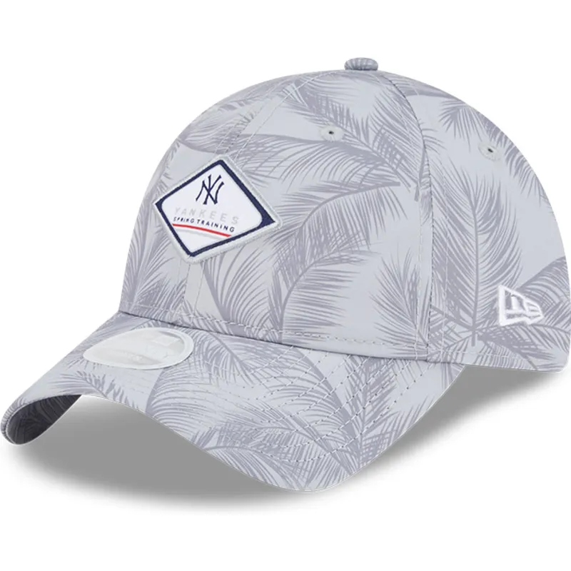 lippikset-kaareva-harmaa-saadettava-nauha-9twenty-leaf-open-back-spring-training-fan-pack-2025-new-york-yankees-mlb-new-era