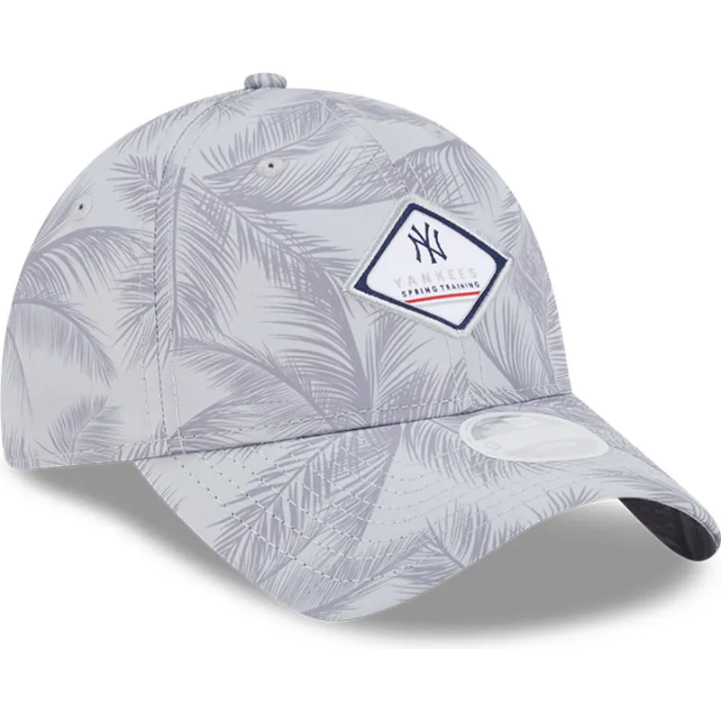 lippikset-kaareva-harmaa-saadettava-nauha-9twenty-leaf-open-back-spring-training-fan-pack-2025-new-york-yankees-mlb-new-era