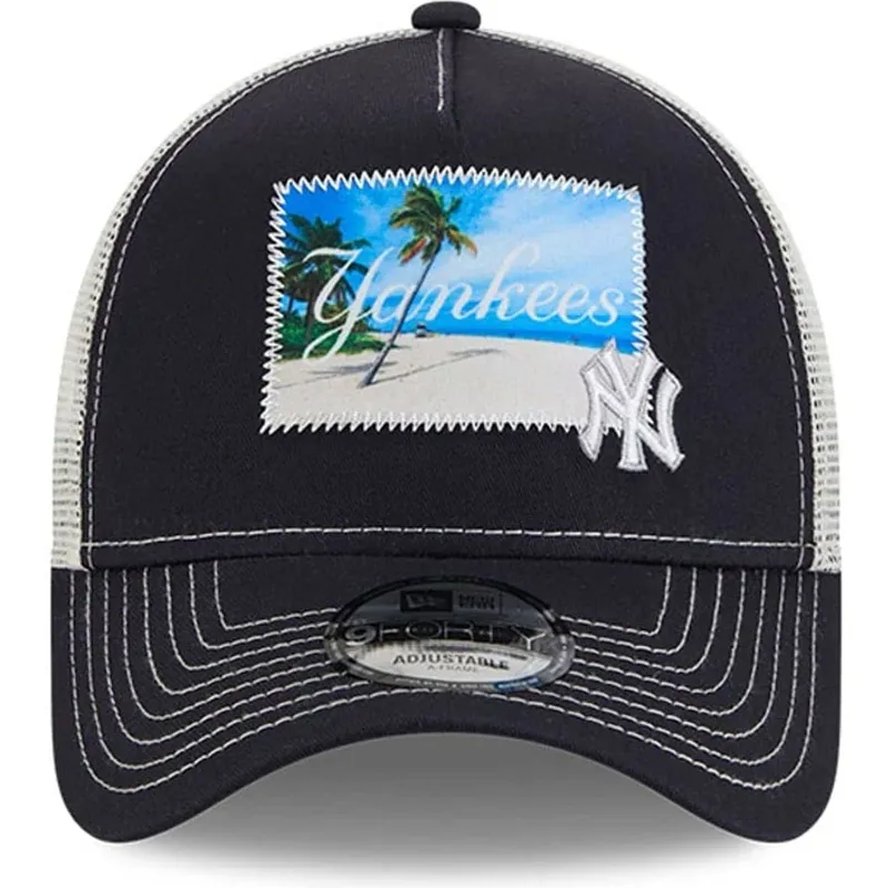 lippikset-kaareva-rekka-laivastonsininen-snapback-9forty-a-frame-patch-spring-training-fan-pack-2025-new-york-yankees-mlb-new-er
