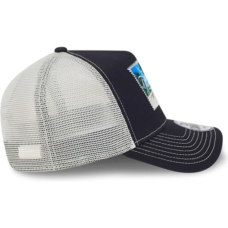 lippikset-kaareva-rekka-laivastonsininen-snapback-9forty-a-frame-patch-spring-training-fan-pack-2025-new-york-yankees-mlb-new-er
