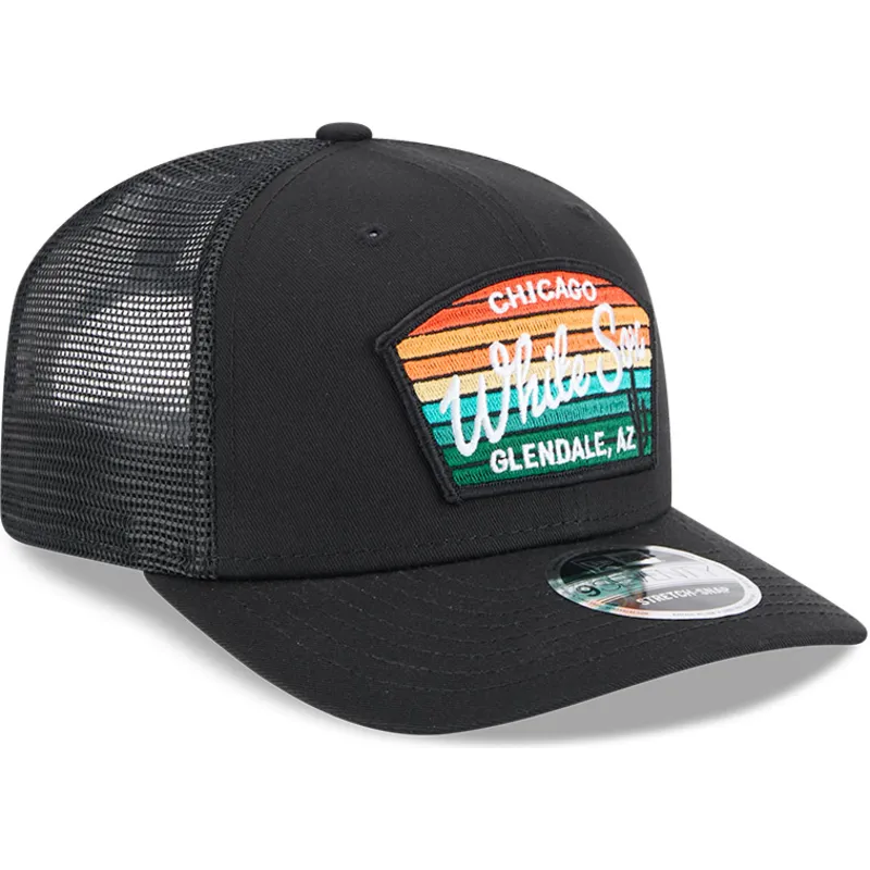 lippikset-kaareva-rekka-musta-snapback-9seventy-stretch-snap-mesh-spring-training-fan-pack-2025-chicago-white-sox-mlb-new-era