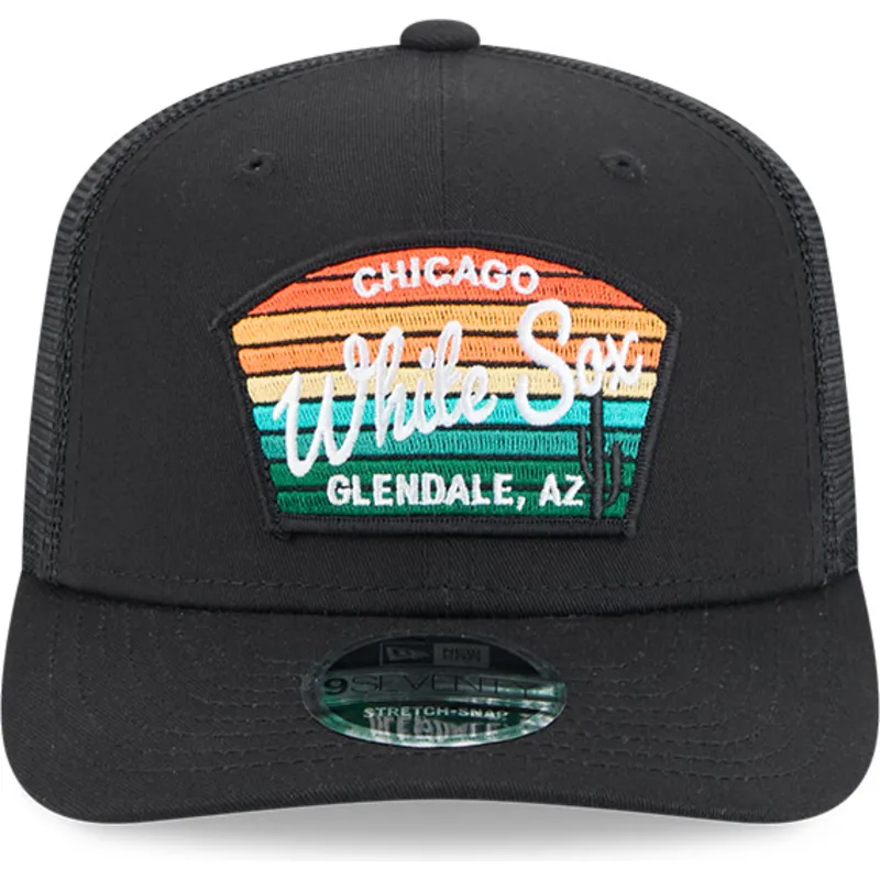 lippikset-kaareva-rekka-musta-snapback-9seventy-stretch-snap-mesh-spring-training-fan-pack-2025-chicago-white-sox-mlb-new-era