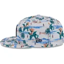 new-era-flat-brim-9fifty-print-spring-training-fan-pack-2025-new-york-yankees-mlb-white-snapback-cap