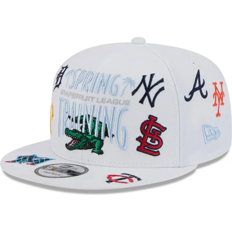 lippikset-littea-valkoinen-snapback-9fifty-scatter-spring-training-fan-pack-2025-mlb-new-era