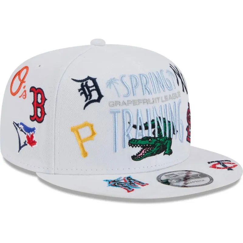lippikset-littea-valkoinen-snapback-9fifty-scatter-spring-training-fan-pack-2025-mlb-new-era
