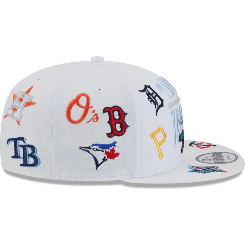 lippikset-littea-valkoinen-snapback-9fifty-scatter-spring-training-fan-pack-2025-mlb-new-era