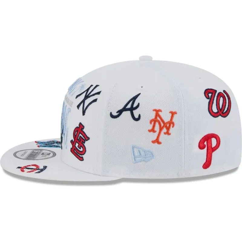 lippikset-littea-valkoinen-snapback-9fifty-scatter-spring-training-fan-pack-2025-mlb-new-era