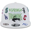 new-era-flat-brim-9fifty-scatter-spring-training-fan-pack-2025-mlb-cactus-league-logo-white-snapback-cap