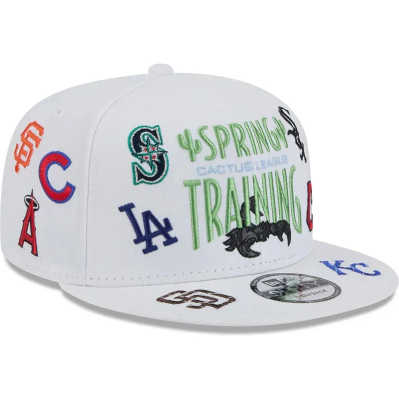 lippikset-littea-valkoinen-snapback-9fifty-scatter-spring-training-fan-pack-2025-mlb-new-era