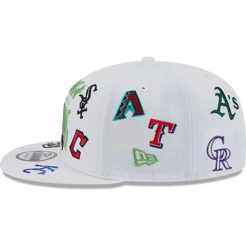 lippikset-littea-valkoinen-snapback-9fifty-scatter-spring-training-fan-pack-2025-mlb-new-era