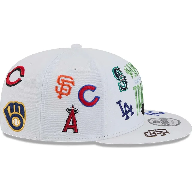 lippikset-littea-valkoinen-snapback-9fifty-scatter-spring-training-fan-pack-2025-mlb-new-era