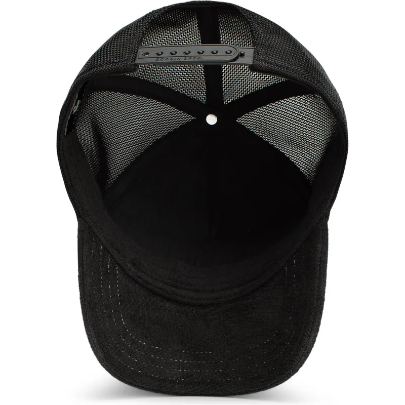 lippikset-kaareva-rekka-musta-snapback-full-flavor-wordmark-french-terry-the-farm-goorin-bros
