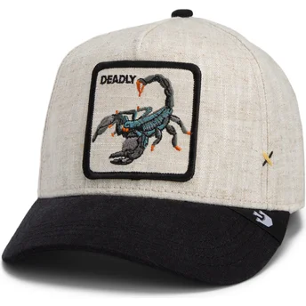 Lippikset kaareva beige snapback escorpión Deadly Lethal Linen Rugged Comfort The Farm The Farm de Goorin Bros.
