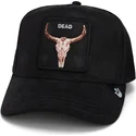 lippikset-kaareva-rekka-musta-snapback-dead-the-suede-skull-global-core-micro-suede-the-farm-goorin-bros