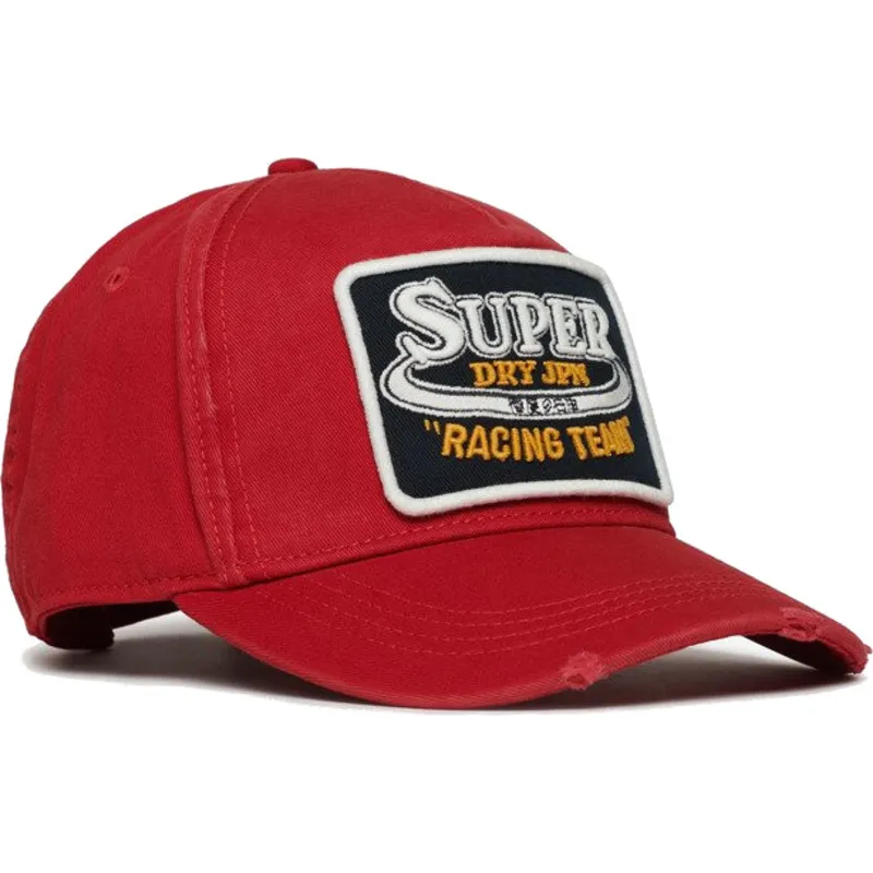 lippikset-kaareva-punainen-saadettava-nauha-graphic-red-superdry lippikset-kaareva-punainen-saadettava-nauha-graphic-red-superdry