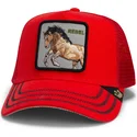 lippikset-kaareva-rekka-punainen-snapback-goorin-bros-horse-rebel-the-wild-west-core-canvas-the-farm-red-hat-the-farm-goorin-bro