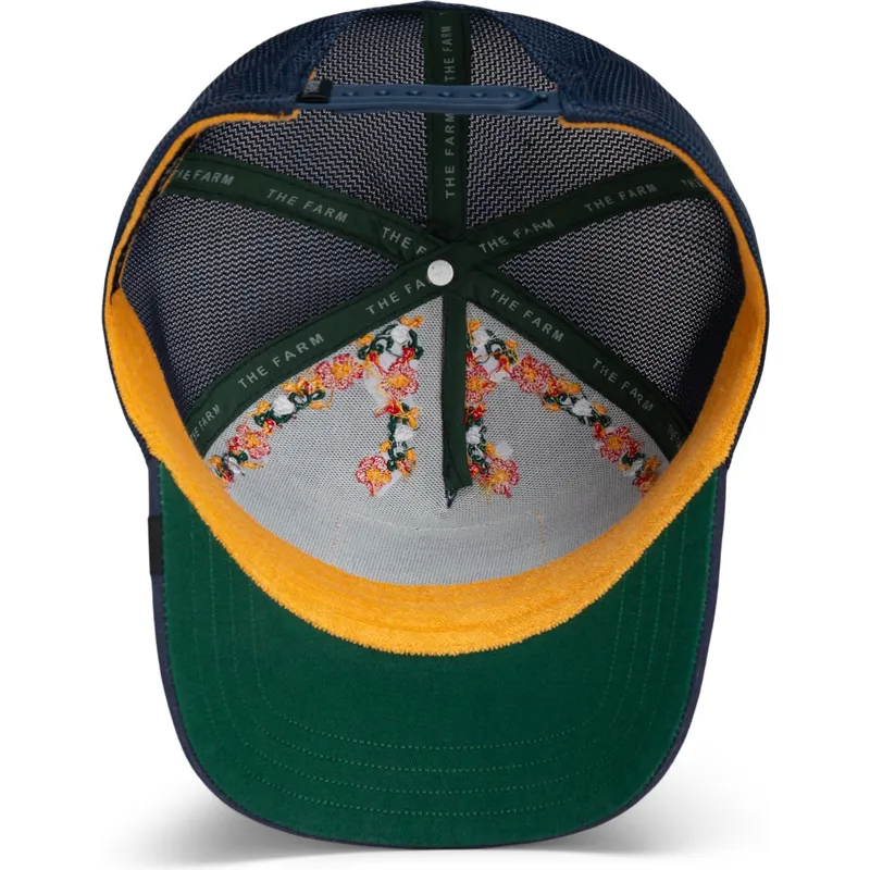 lippikset-kaareva-rekka-laivastonsininen-snapback-goorin-bros-butterfly-hyper-active-flora-fauna-the-farm-navy-blue-hat-the-farm