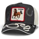 lippikset-kaareva-rekka-laivastonsininen-snapback-goorin-bros-power-full-throttle-horse-play-the-farm-navy-blue-hat-the-farm-goo