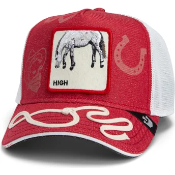 Cap kaareva red snapback Goorin Bros. High Way Up Horse Play The Farm Red Hat The Farm de Goorin Bros.