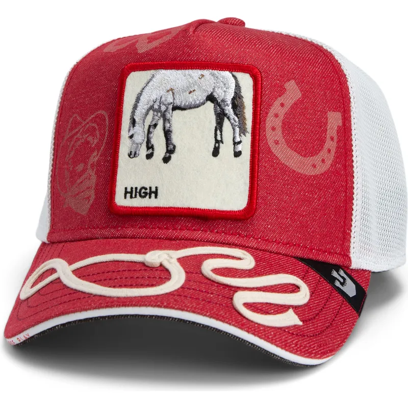 lippikset-kaareva-rekka-punainen-snapback-goorin-bros-high-way-up-horse-play-the-farm-red-hat-the-farm-goorin-bros