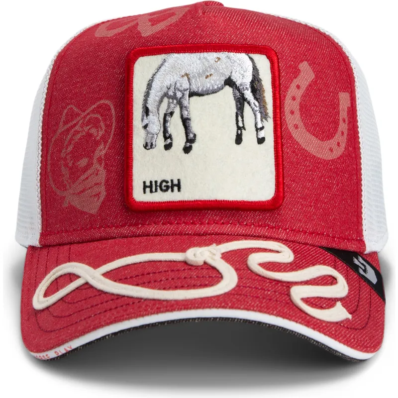 lippikset-kaareva-rekka-punainen-snapback-goorin-bros-high-way-up-horse-play-the-farm-red-hat-the-farm-goorin-bros