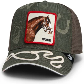 Lippikset kaareva rekka vihreä snapback Goorin Bros. Work Double Shift Horse Play The Farm Green Hat The Farm Goorin Bros.