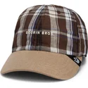 cap-kaareva-brown-snapback-goorin-bros-curved-brim-ask-your-mother-papa-cap-madras-the-farm-brown-cap-the-farm-de-goorin-bros